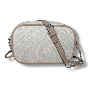 MadeFourYou Small Beige Purse Crossbody 8” X 5” X 2.5” Fashion Elegant Women Bag